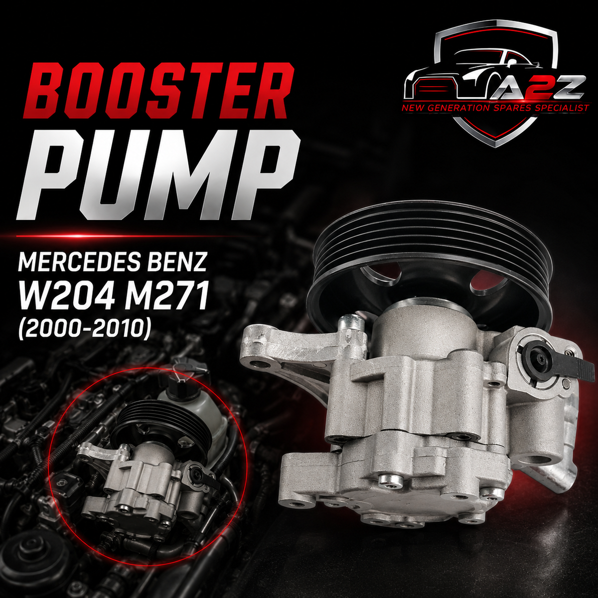 Booster Pump 0064663301 Compatible With Mercedes Benz W204 M271