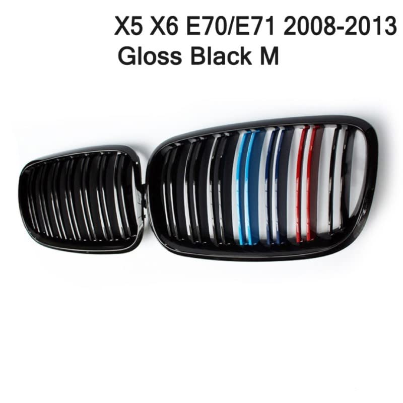 Front Bumper Grill Compatible With Bmw X5 E70 2006-2013 X6 E71 2007-2014 Front Bumper Grill M Colour