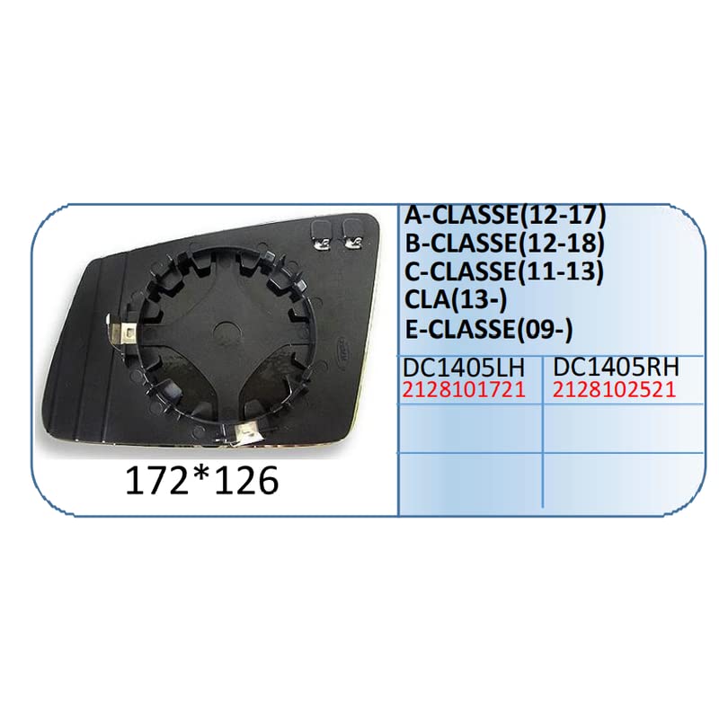 Mirror Glass Compatible With Mercedes C Class Mirror Glass C Class W204 2011 A Class W176 B Class W256 2012 Cla W117 E Class W212 Bs Left 1405 BS LEFT