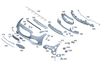 Front Bumper Bracket Left 2068850702 & Right 2068850802 Compatible With Mercedes-Benz C-CLASS W206 (2022-2025) Tag No.805