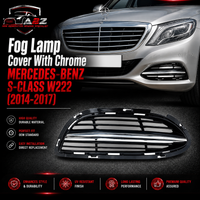 Fog Lamp Cover With Chrome Compatible With MERCEDES-BENZ S-CLASS  W222 2014-2017  Fog Lamp Cover With Chrome Left 2228850224 & Right 2228850324 2228851321 A2228851321 Tag-FC-331
