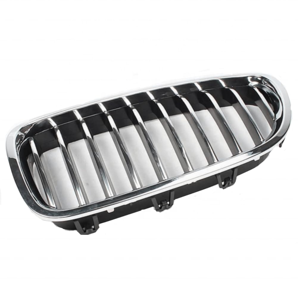 Front Chrome Kidney Grill Set (10 Lines)  Right 51137336478 & Left 51137336477 Compatible With BMW 5 Series F10 2010-2016 Tag 14