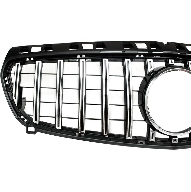 Front Bumper Grill Compatible With Mercedes Benz A Class W176 A180 A200 A250 A45 Amg Gtr 2012-2016 Front Bumper Grill W176 Grill Gtr Silver