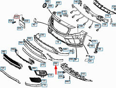Front Bumper Grill Left 1568851125 Right 1568851225 Compatible With Mercedes-Benz GLA Class W156 (2015-2020) Tag No.113