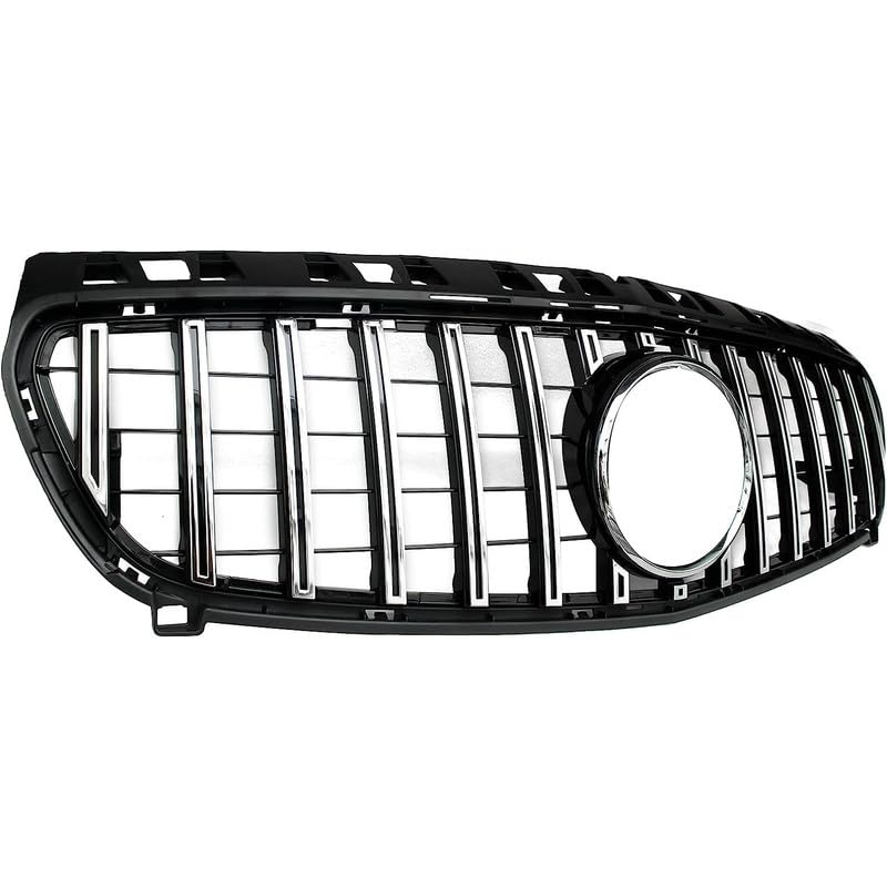 Front Bumper Grill Compatible With Mercedes Benz A Class W176 A180 A200 A250 A45 Amg Gtr 2012-2016 Front Bumper Grill W176 Grill Gtr Silver