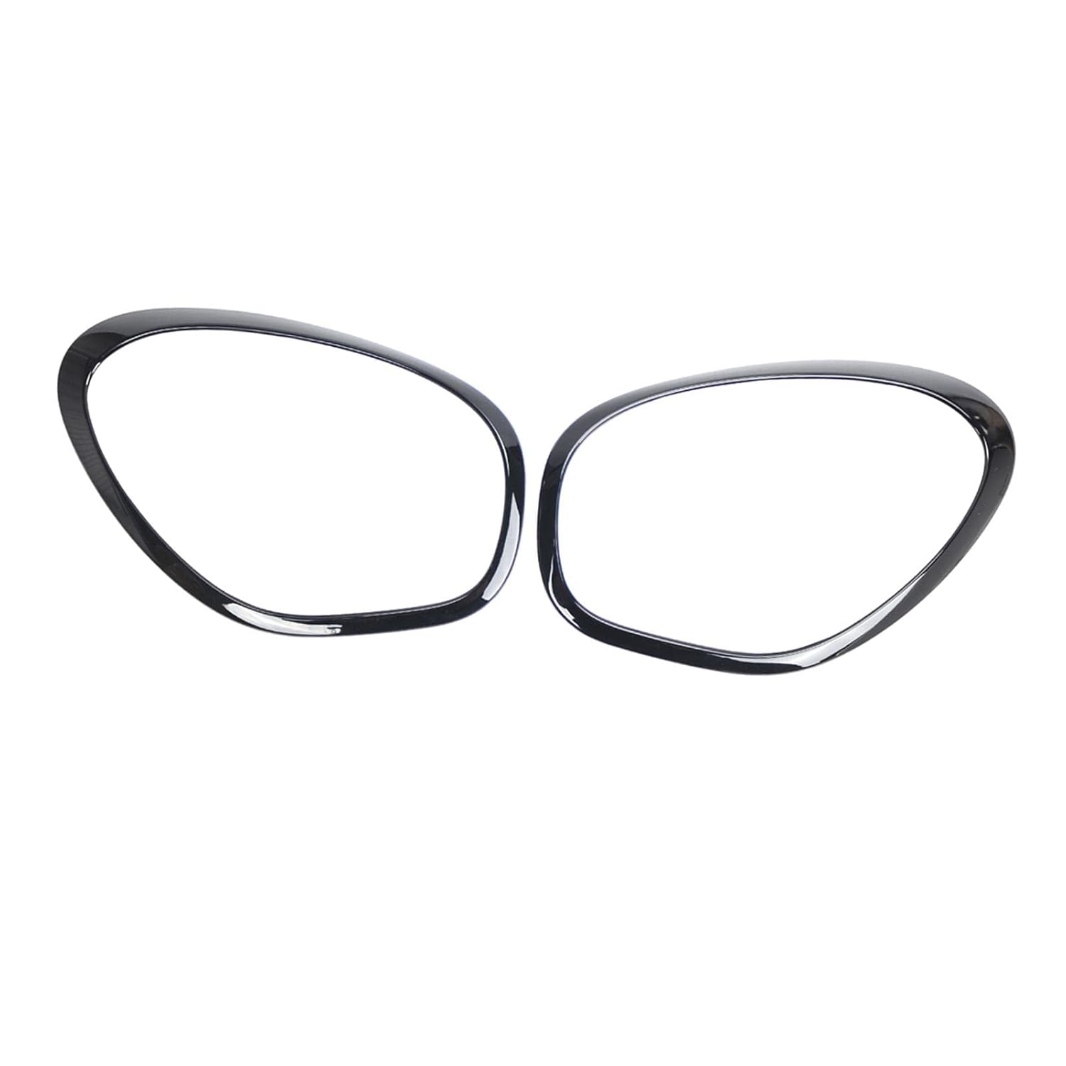 Headlight Chrome Bezel Ring Trim (Black) Left 51139801573 & Right 51139801574 Compatible With MINI COOPER R60 Tag NO.1