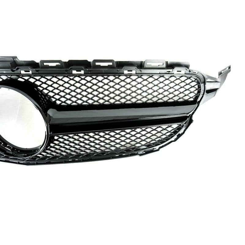 Front Bumper Grill Compatible With Mercedes Benz C Class W205 2014-2019 Front Bumper Grill W205 Grill Amg Black