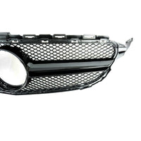 Front Bumper Grill Compatible With Mercedes Benz C Class W205 2014-2019 Front Bumper Grill W205 Grill Amg Black