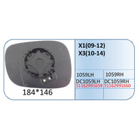 Mirror Glass Compatible With Bmw X1 Mirror Glass X1 E84 2010-2016 X3 F25 2011-2014 Right 1059 RIGHT