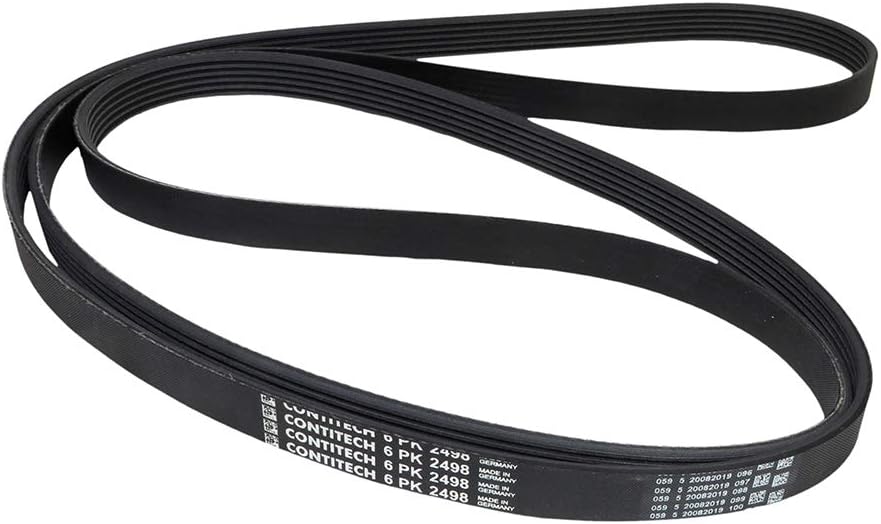 Multi RIB Belt 6PK2498 059903137AE Compatible With AUDI A4 B8 (8K2) | A4 / S4, A6 C6 (4F2) | A6 / S6, Q5 (8RB) (CONTINENTAL)