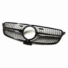 Front Bumper Grill Compatible With Mercedes Gle W166 X166 2016-2020 Gle 63 Gle 55 Gle 65 Front Bumper Panamericana Grill W166 Grill Diamond Black Gle