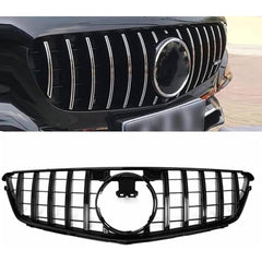 Front Bumper Grill Compatible With Mercedes Benz C Class W204 2007-2014 Front Bumper Grill W204 Grill Gtr Black