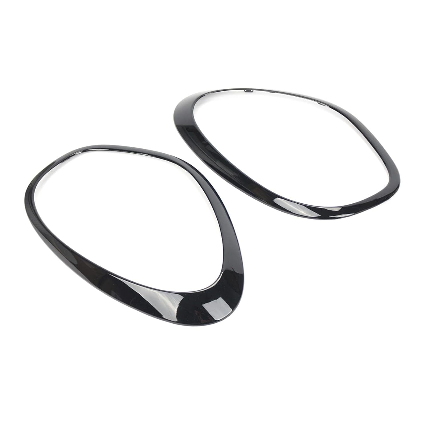 Headlight Chrome Bezel Ring Trim (Black) Left 51139801573 & Right 51139801574 Compatible With MINI COOPER R60 Tag NO.1