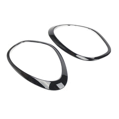 Headlight Chrome Bezel Ring Trim Black Left 51139801573 & Right 51139801574 Compatible With MINI COOPER R60