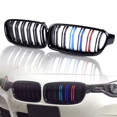 Front Bumper Grill Compatible With Bmw 3 Series F30 2012-2018 Front Bumper Grill M Colour