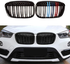 Front Bumper Grill Compatible With Bmw X1 F48 2016-2022 Front Bumper Grill M Colour