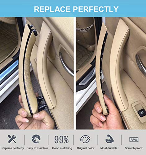 Door Handle Compatible with BMW 3 Series Door Handle 3 Series E90 2004-2012 Black Inner