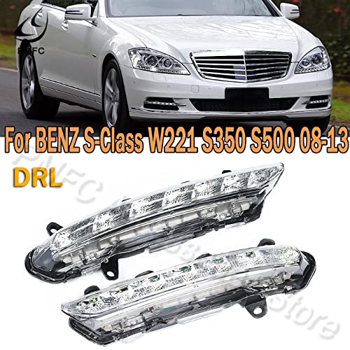Fog Lamp Fog Light Drl Led Drl Compatible With Mercedes C Class W204 2011-2014 E Class W221 2009-2013 R Class W251 2011-2015 Fog Lamp Fog Light Drl Led Drl Left 2218201756