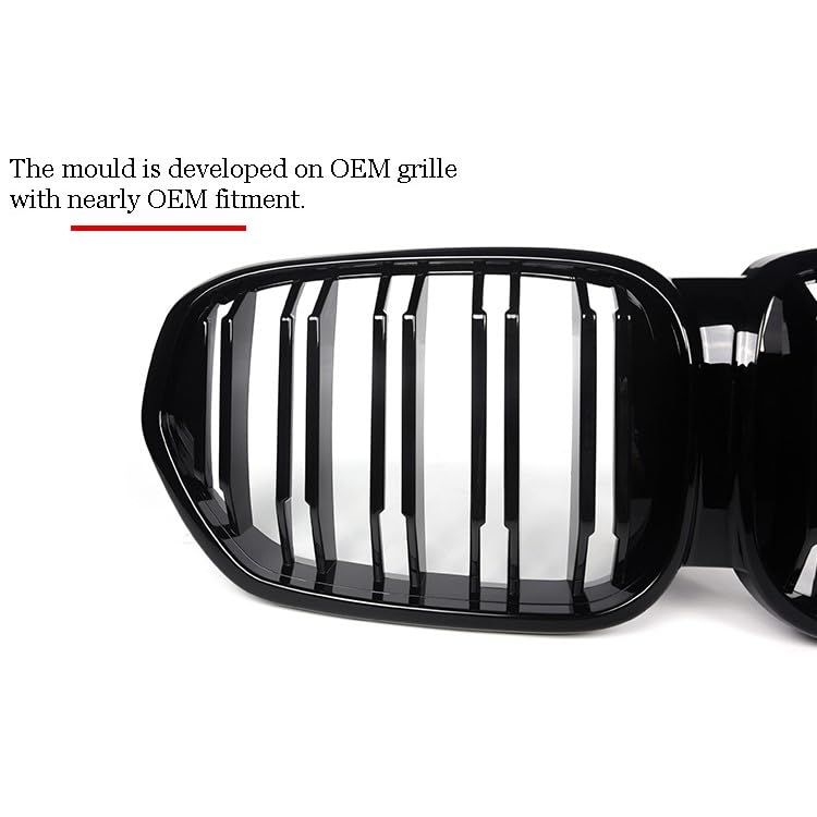 Front Bumper Grill Compatible With Bmw X1 F48 Lci 2019-2023 Front Bumper Grill Glossy Black F48 Grill Glossy Black Lci