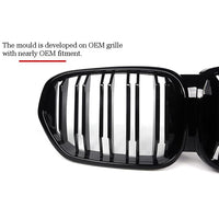 Front Bumper Grill Compatible With Bmw X1 F48 Lci 2019-2023 Front Bumper Grill Glossy Black F48 Grill Glossy Black Lci
