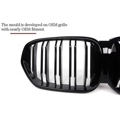 Front Bumper Grill Compatible With Bmw X1 F48 Lci 2019-2023 Front Bumper Grill Glossy Black F48 Grill Glossy Black Lci