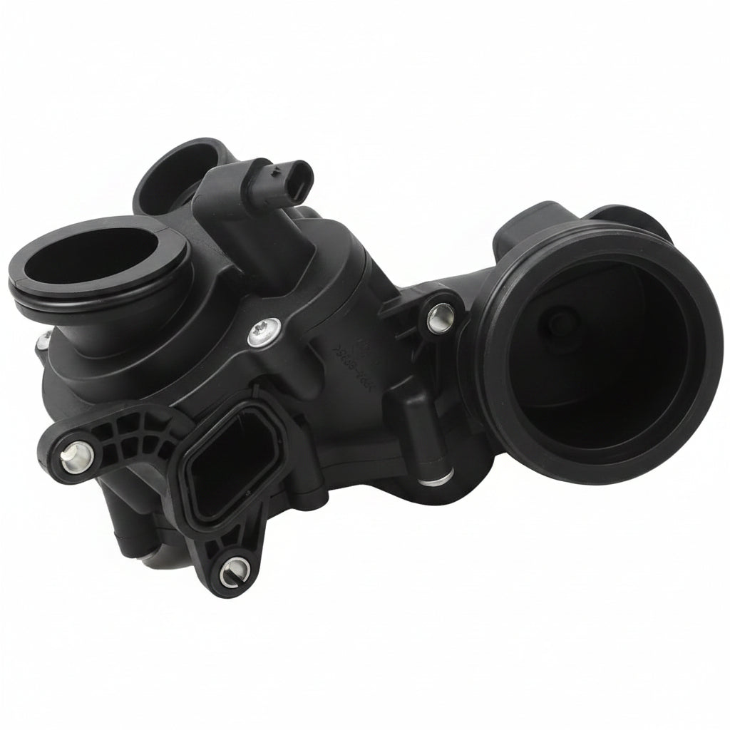 Engine Coolant Thermostat Housing 059121111BM 059121111AQ 059121111BG 059121111BK 059121111CF 059121111CR Compatible With AUDI A6 Q7 Tag No.58