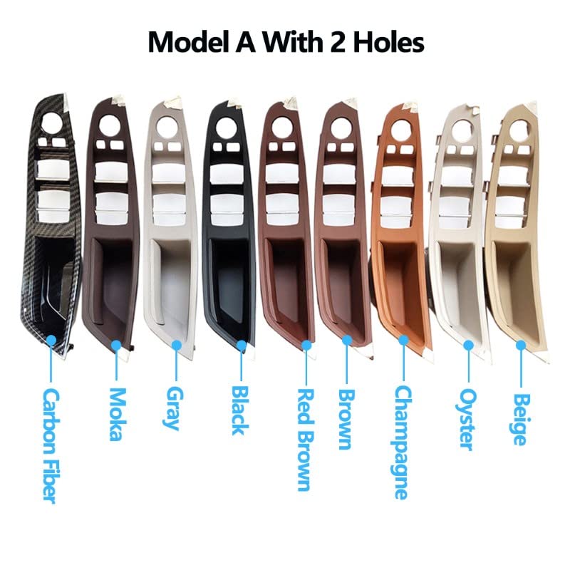 Door Handle Set Of 7 Compatible with BMW 5 Series Door Handle Set 5 Series F10 2010-2017 Brown