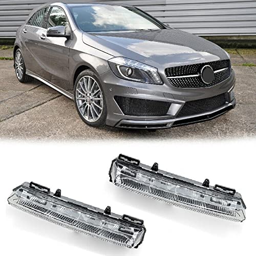 Fog Lamp Fog Light Drl Led Left 2049069100 & Right 2049069200 Compatible With Mercedes B Class W246 2012-2018 Tag No.104