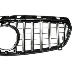 Front Bumper Grill Compatible With Mercedes Benz A Class W176 A180 A200 A250 A45 Amg Gtr 2012-2016 Front Bumper Grill W176 Grill Gtr Silver