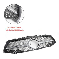 Front Bumper Grill Compatible With Mercedes Benz A Class W177 A250 A200 A45 2019-2023 Front Bumper Grill W177 Grill Diamond Silver