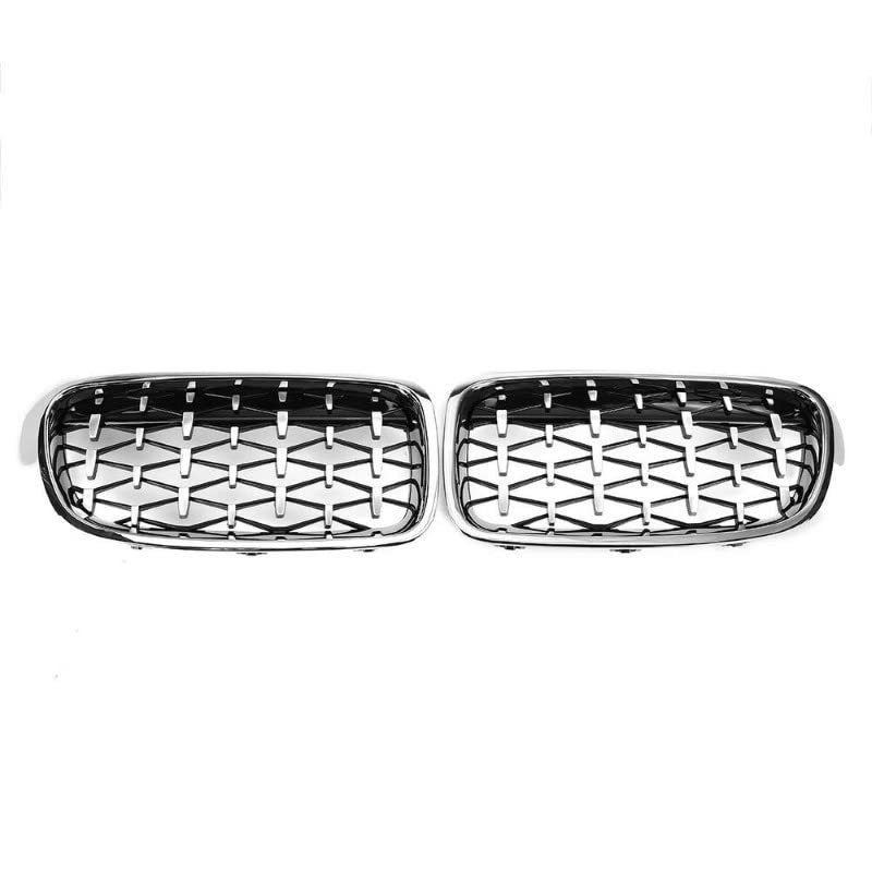 Front Bumper Grill Compatible With Bmw 3 Series F30 2012-2018 Front Bumper Grill Diamond Chrome