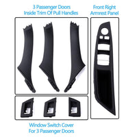 Door Handle Black Inner Set  Carbon Fiber 51417225874 51417225873 51417225847 Right 51417225848 51417225889 Right 51417225890 51417225851 51417225852 Compatible with BMW 5 Series F10 2010-2017