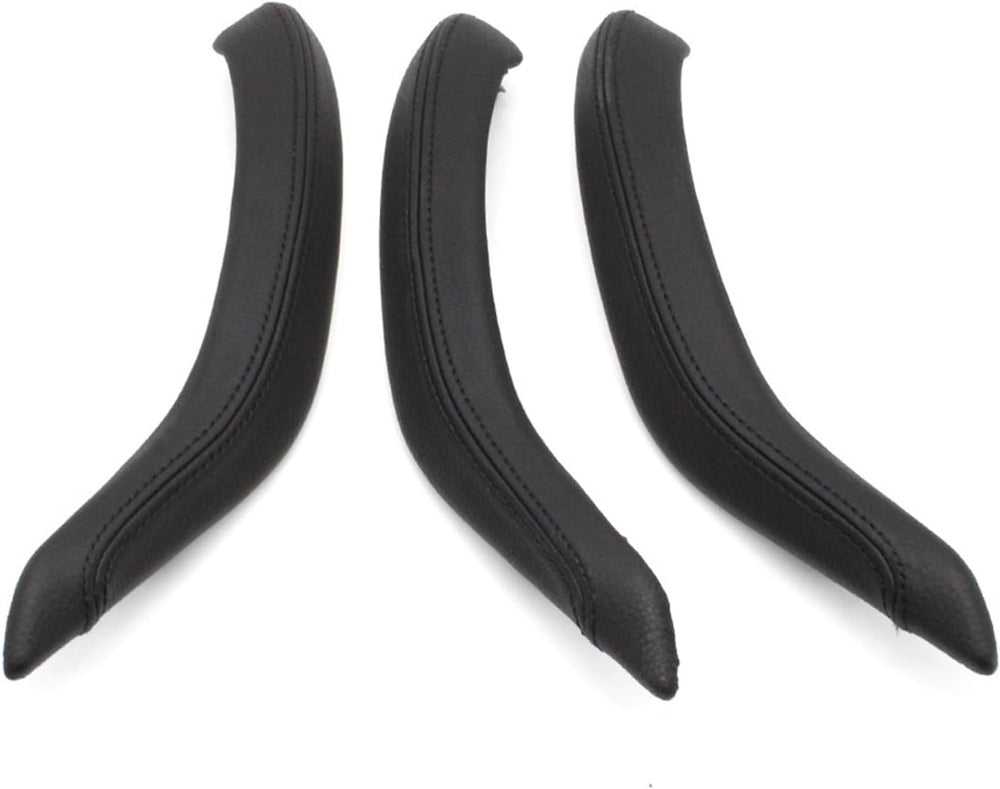 Inner Door Pull Handle Leather Cover Black Left 51417292273 Right 51417292274 Compatible With BMW X5 X6 F15 F16