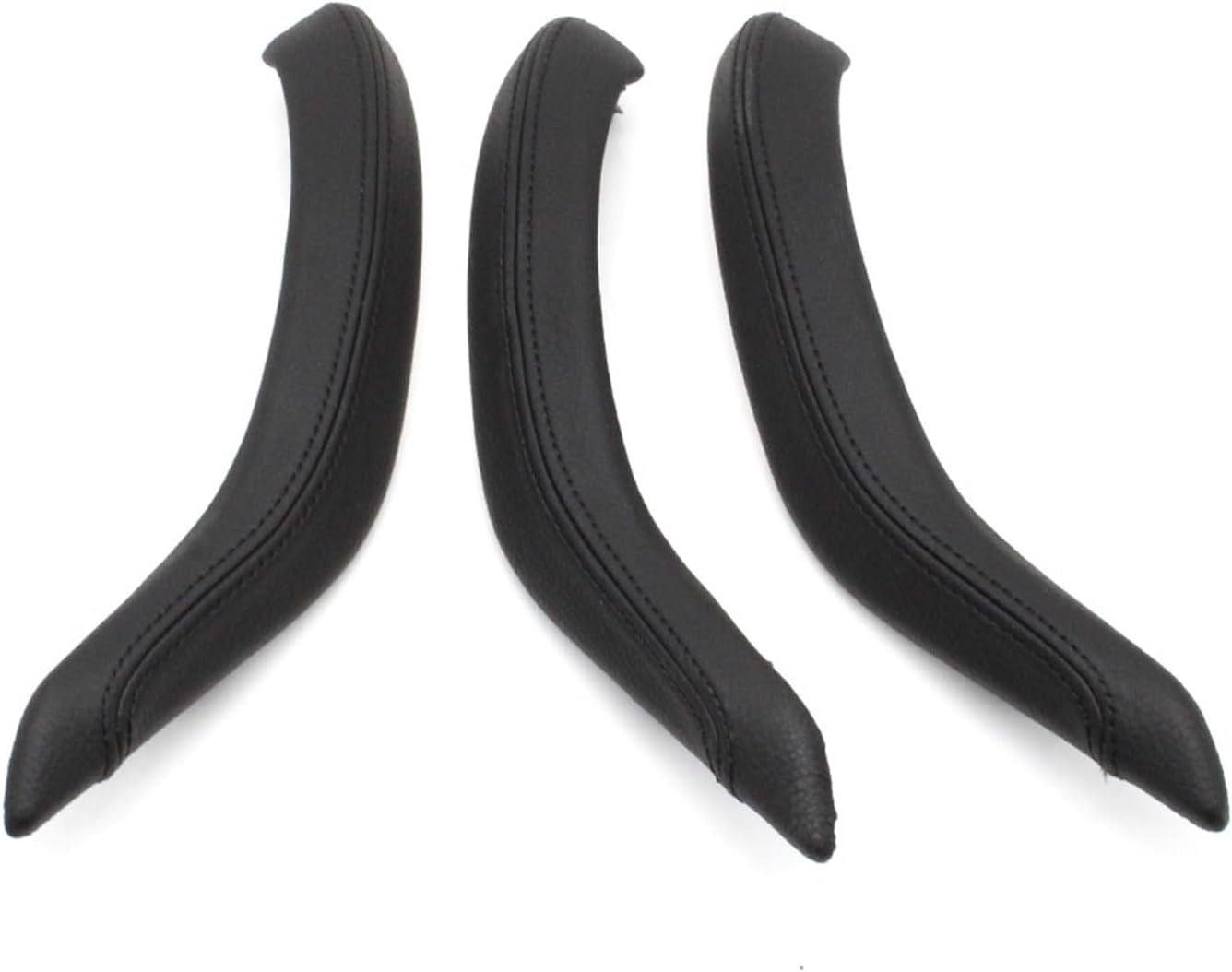 Inner Door Pull Handle Leather Cover Black Left 51417292273 Right 51417292274 Compatible With BMW X5 X6 F15 F16