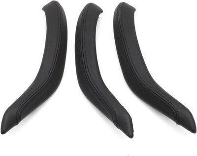 Inner Door Pull Handle Leather Cover Black Left 51417292273 Right 51417292274 Compatible With BMW X5 X6 F15 F16