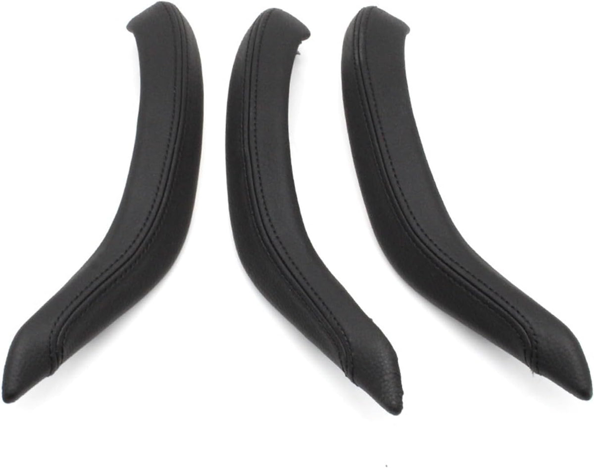 Inner Door Pull Handle Leather Cover Black Left 51417292273 Right 51417292274 Compatible With BMW X5 X6 F15 F16