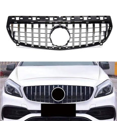 Front Bumper Grill Compatible With Mercedes Benz A Class W176 A180 A200 A250 A45 Amg Gtr 2012-2016 Front Bumper Grill W176 Grill Gtr Silver