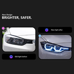 Headlight Headlamp Compatible With Bmw 3 Series F30 2012-2018 Upgraded Projector Lens Led Headlight Headlamp F30 Led Headlight For Helogen