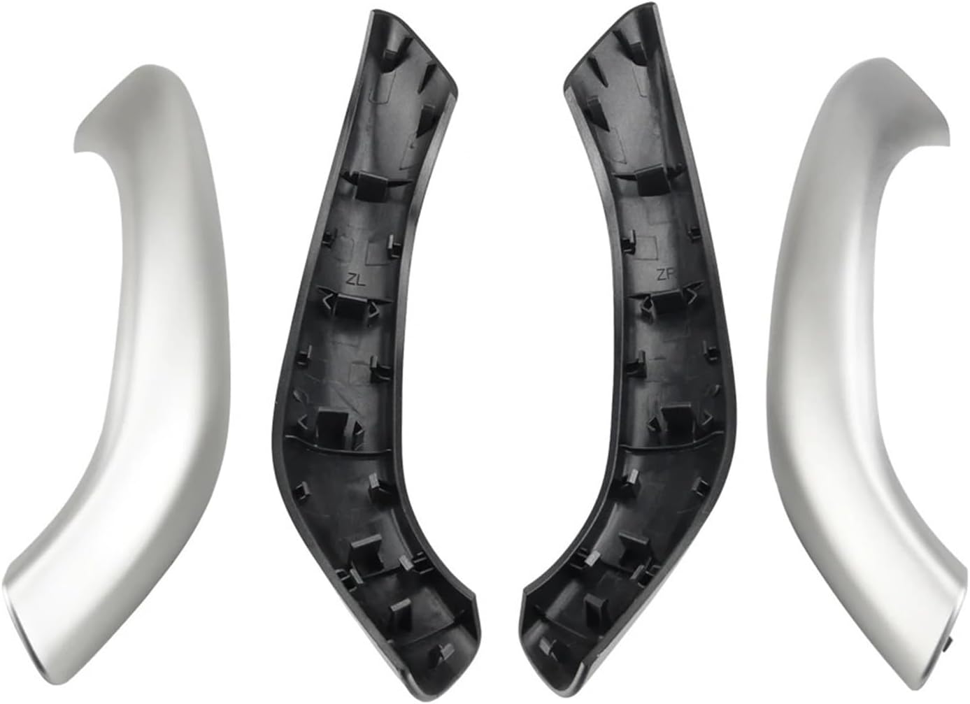 Interior Door Pull Handle Cover Set Chrome Silver Left 51417417513 Right 51417417514 Compatible With BMW X1 X2 F48 F49 F39