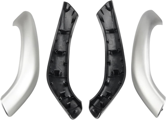 Interior Door Pull Handle Cover Set Chrome Silver Left 51417417513 Right 51417417514 Compatible With BMW X1 X2 F48 F49 F39
