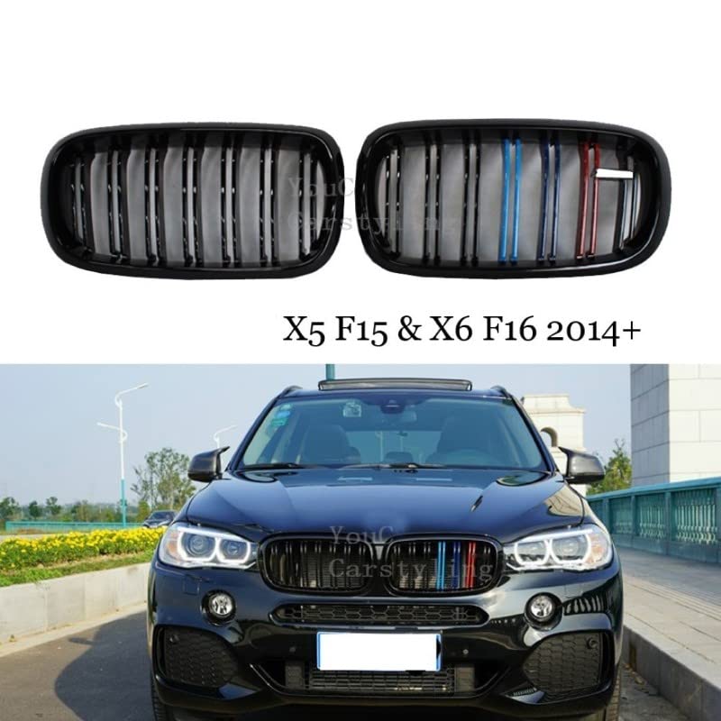 Front Bumper Grill Compatible With Bmw X5 F15 2014-2018 X6 F16 2015-2019 Front Bumper Grill M Colour