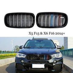 Front Bumper Grill Compatible With Bmw X5 F15 2014-2018 X6 F16 2015-2019 Front Bumper Grill M Colour