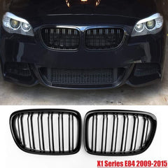 Front Bumper Grill Compatible With Bmw X1 E84 2009-2016 Front Bumper Grill Glossy Black