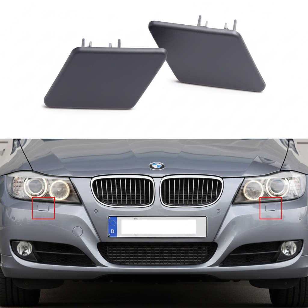 Washer Cap Left 61677211209 & Right 61677211210 Compatible With BMW E90 (2006-12) Tag 423