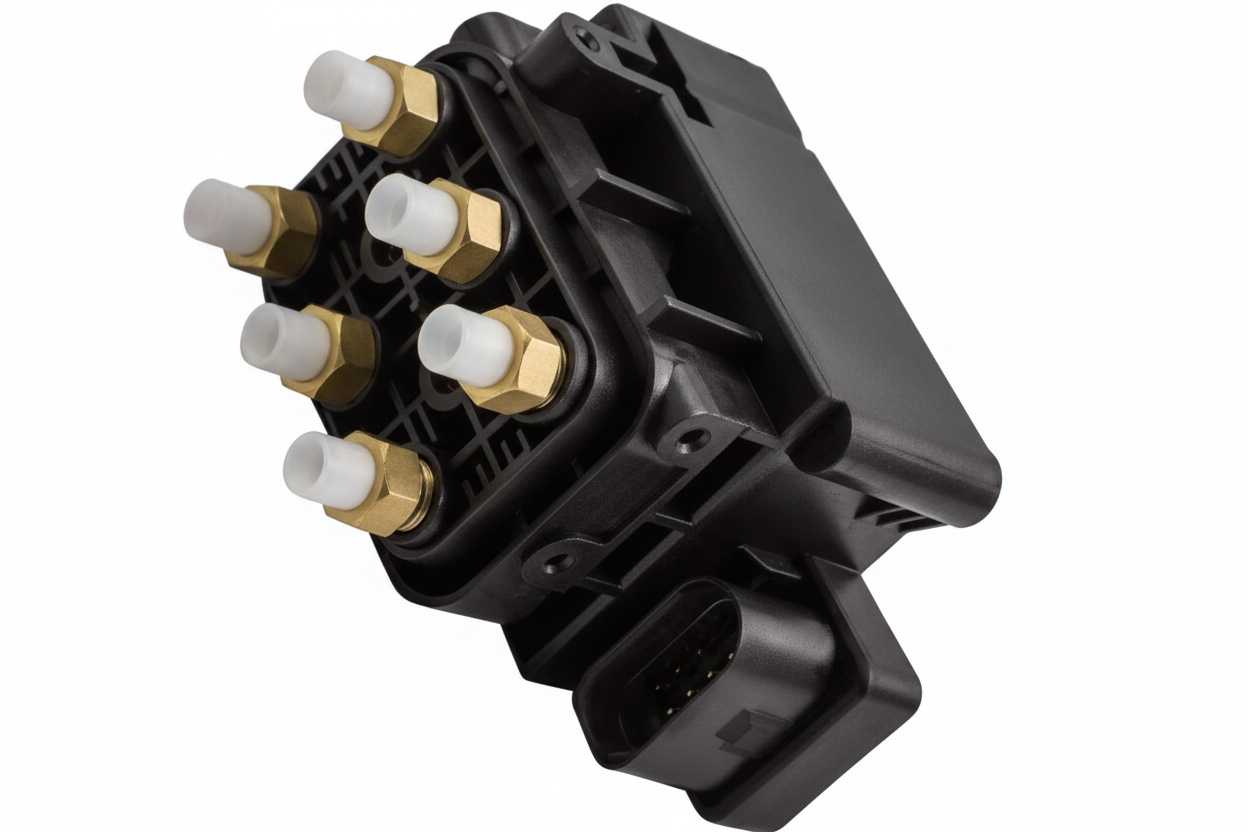 Air Suspension Solenoid Valve Block 7L0698014 7L0698014C Compatible With AUDI Q7 O.M (4LB)