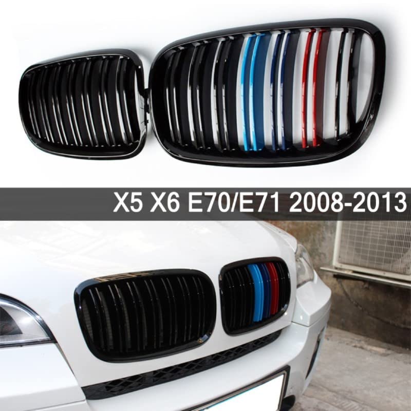 Front Bumper Grill Compatible With Bmw X5 E70 2006-2013 X6 E71 2007-2014 Front Bumper Grill M Colour