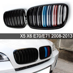 Front Bumper Grill Compatible With Bmw X5 E70 2006-2013 X6 E71 2007-2014 Front Bumper Grill M Colour