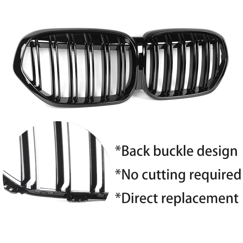 Front Bumper Grill Compatible With Bmw X1 F48 Lci 2019-2023 Front Bumper Grill M Colour F48 Grill M Colour Lci