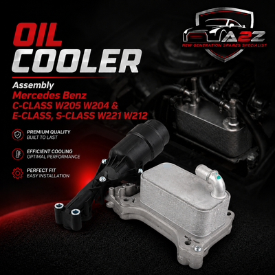 Oil Cooler Assembly A6511801310 6511800610 6511800665 6511800810 6511801310 A6511800610 A6511800665 A6511800810 For Mercedes Benz C-CLASS W205 W204 & E-CLASS, S-CLASS W221 W212 Tag-O-10