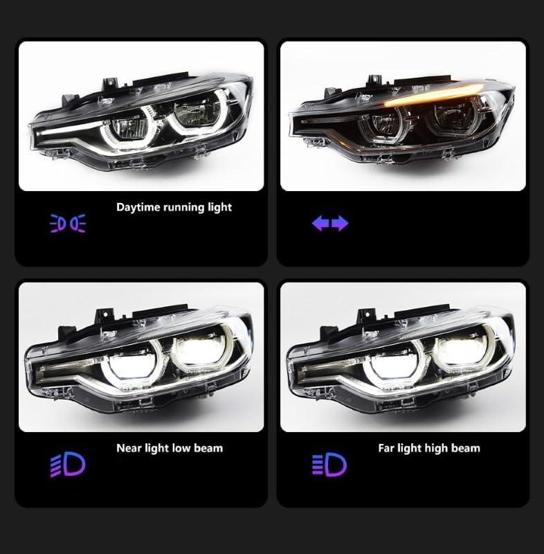 Headlight Headlamp Compatible With Bmw 3 Series F30 2012-2018 Upgraded Projector Lens Led Headlight Headlamp F30 Led Headlight For Helogen